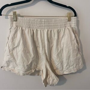 Everlane Organic Cotton Lounge Shorts Pajamas Comfy Cozy Ivory Women’s Medium